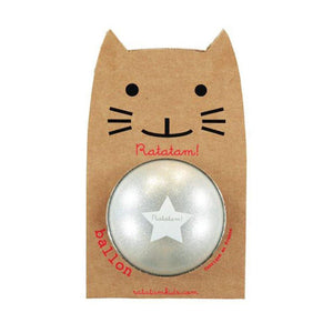 Ratatam Cat Glitter Ball Star Small Silver - 1love2hugs3kisses Ibiza