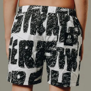 Sir Seraph Swim Short Graffiti Black - 1love2hugs3kisses Ibiza