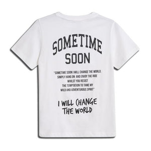 Sometime Soon Dimas T-shirt White - 1love2hugs3kisses Ibiza