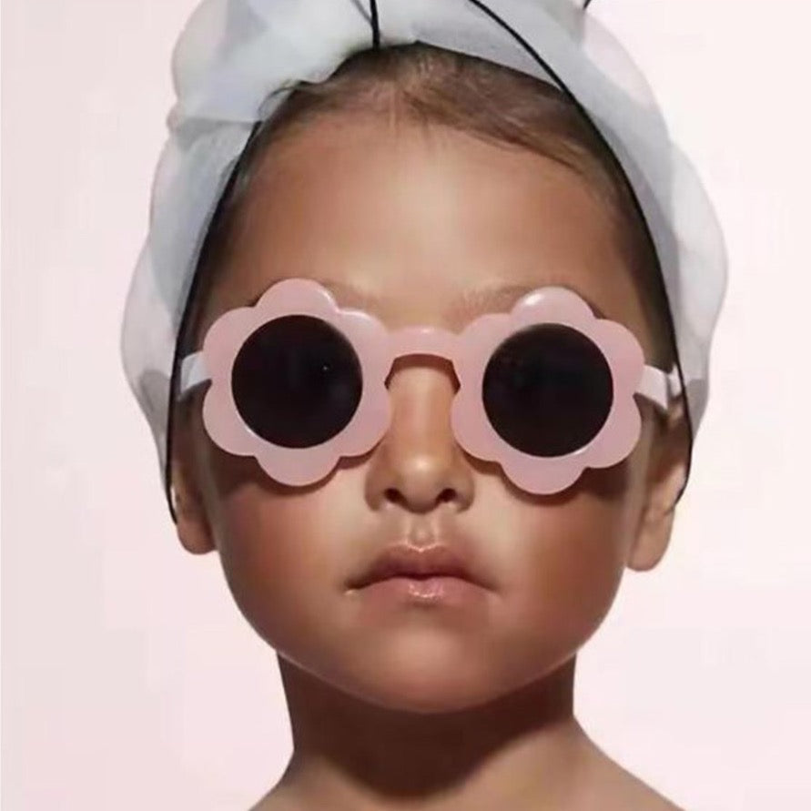 1love2hugs3kisses Flower Sunglasses Kids Light Pink