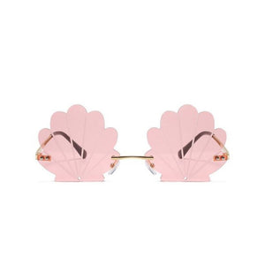 1love2hugs3kisses Shell Sunglasses Kids Pink Gold