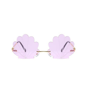 1love2hugs3kisses Shell Sunglasses Kids Purple Gold