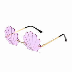 1love2hugs3kisses Shell Sunglasses Kids Purple Gold