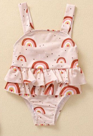 1love2hugs3kisses Swimsuit All over Rainbow