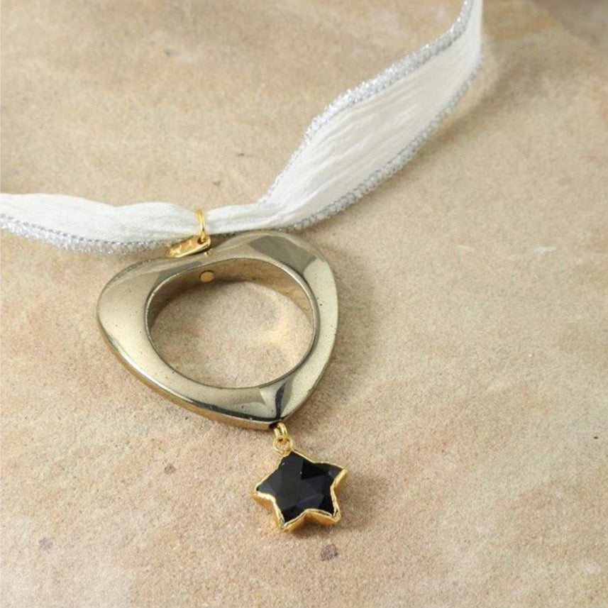 Vanessa Mooney The Ursa Silk Choker Gold - 1love2hugs3kisses Ibiza