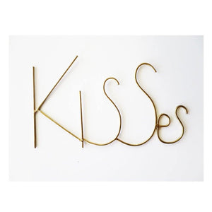 Zoé Rumeau Kisses Word Gold - 1love2hugs3kisses ibiza