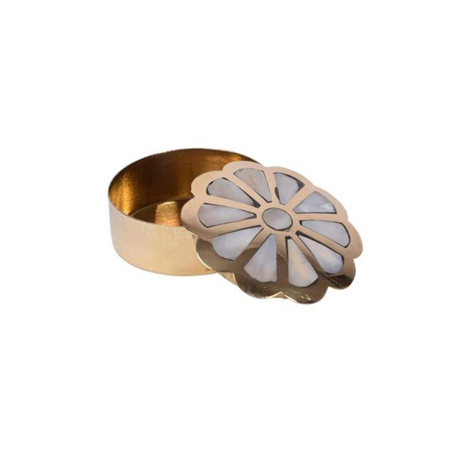 A-La Flower Ring + Teeth box Gold - from 1love2hugs3kisses Ibiza