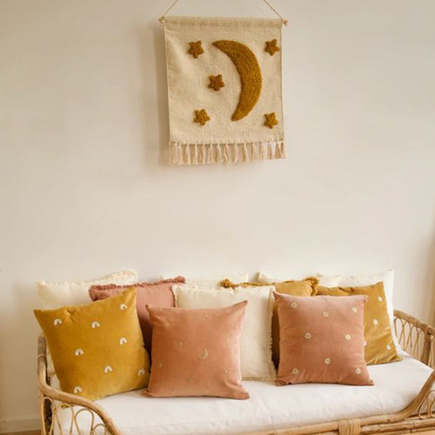 A-La Tufted Wall Decoration Moon and Stars - from  1love2hugs3kisses Ibiza 