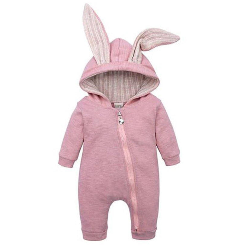 BABY BUNNY SHOWER play suits オールインワン baby-bunny-jumpsuit-pink-Front