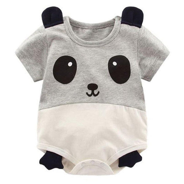 Baby Onesie Panda Grey Creme available at 1love2hugs3kisses ibiza
