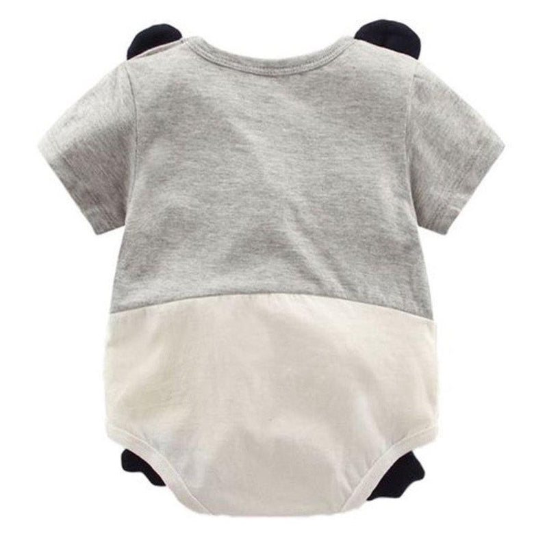 Baby Onesie Panda Grey Creme available at 1love2hugs3kisses ibiza