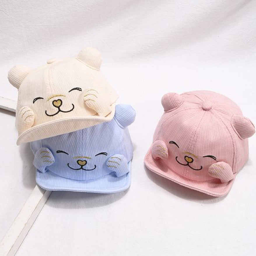 Bear Ears Kids Baseball Cap -Pink From 1love2hugs3kisses Ibiza