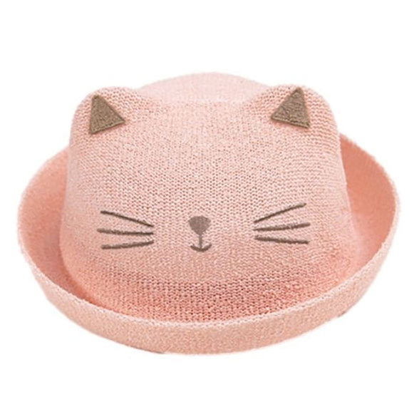 Cat Ears Straw Bucket Hat – Pink from 1love2hugs3kisses Ibiza