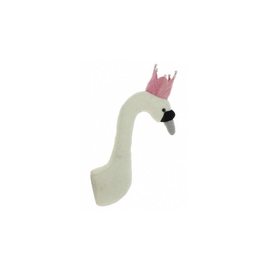 Fiona Walker England Swan with Crown Mini Animal Head - 1love2hugs3kisses Ibiza
