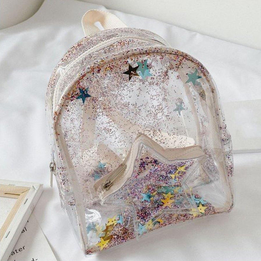 Glitter Star Backpack Pink from 1love2hugs3kisses Ibiza
