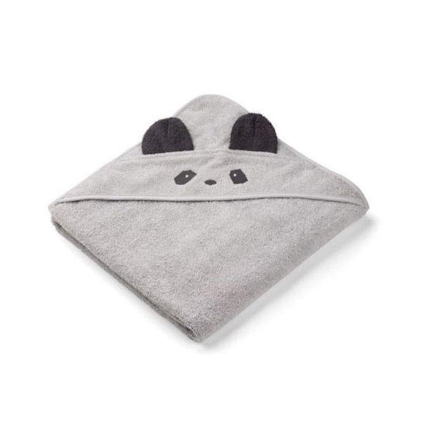 Liewood Augusta Hooded Towel Panda dumbo grey from 1love2hugs3kisses Ibiza