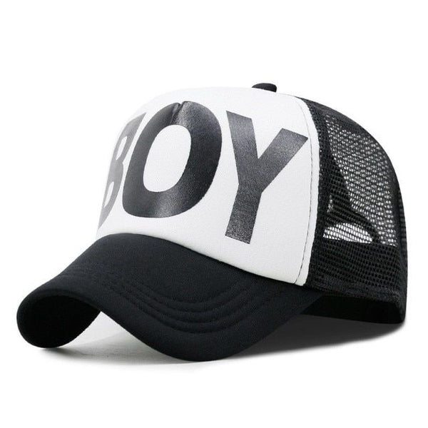 1love2hugs3kisses Baseball Mesh Cap BOY White