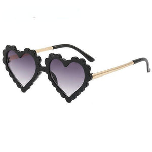 1love2hugs3kisses Heart Sunglasses Kids black