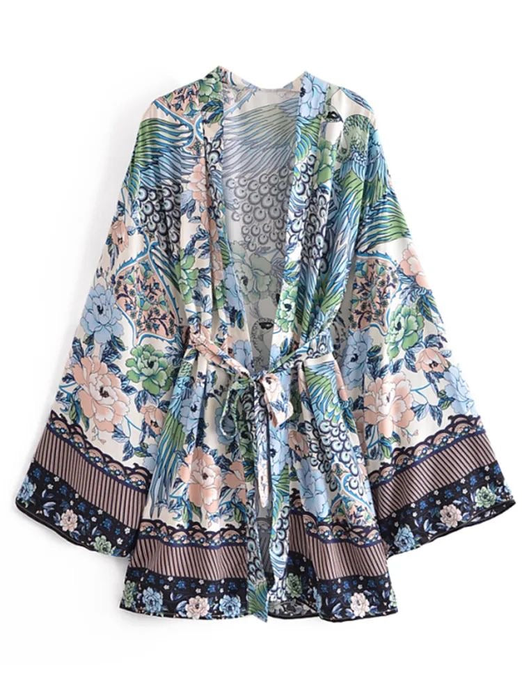 Peacock kimono deals cardigan