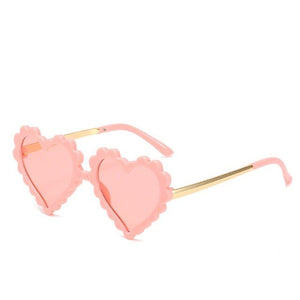 1love2hugs3kisses Heart Sunglasses Kids light Pink