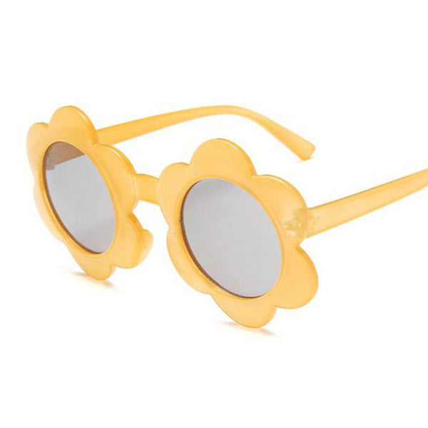 Kids Flower Sunglasses - Yellow available at 1love2hugs3kisses ibiza