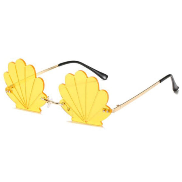 Kids Shell Shaped Sunglasses - Yellow available at 1love2hugs3kisses ibiza