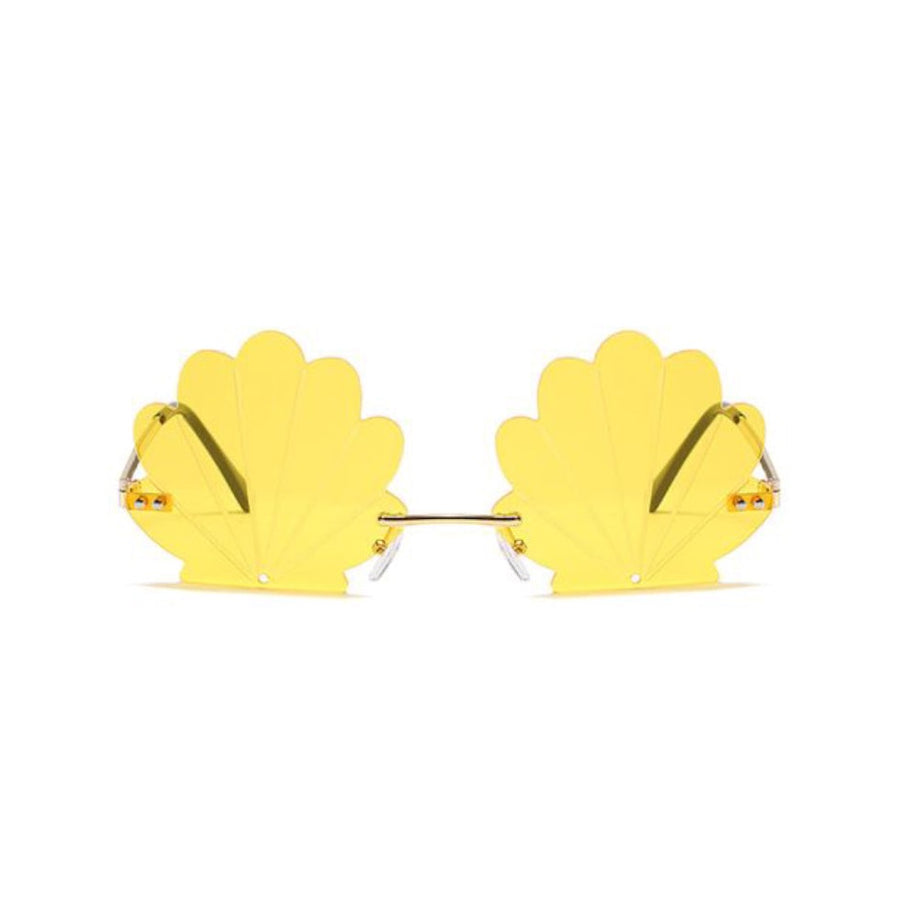 Kids Shell Shaped Sunglasses - Yellow available at 1love2hugs3kisses ibiza
