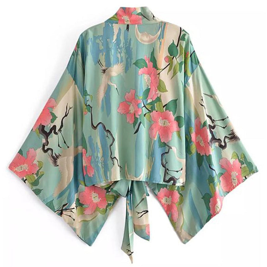 Kimono Tie Top Crane from 1love2hugs3kisses ibiza