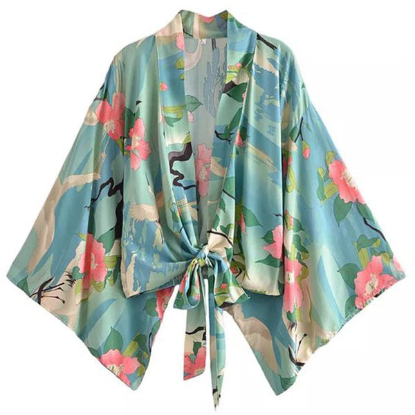 Kimono Tie Top Crane from 1love2hugs3kisses ibiza