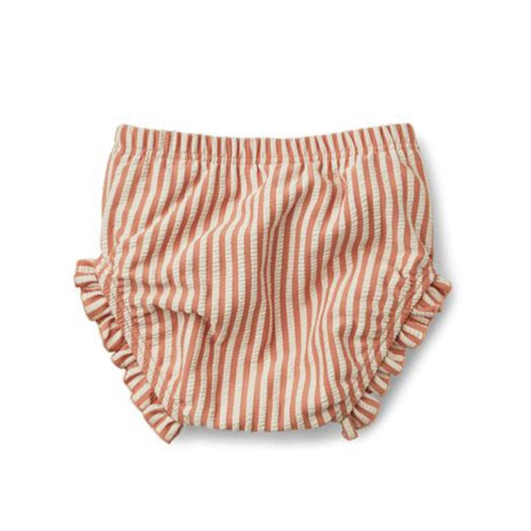 Liewood Mila baby Swim Pants Seersucker YD Stripe Tuscany Rose Sandy available at 1love2hugs3kisses ibiza