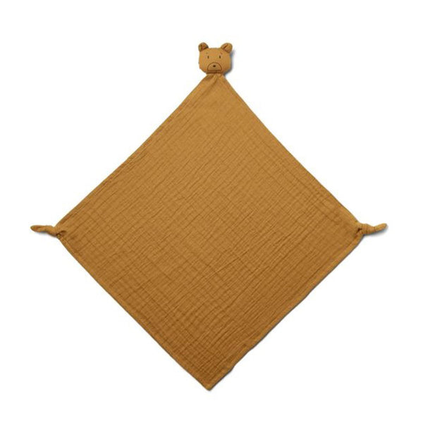 Liewood Robbie Muslin Cuddle Cloth Mr Bear Golden Caramel from 1love2hugs3kisses Ibiza