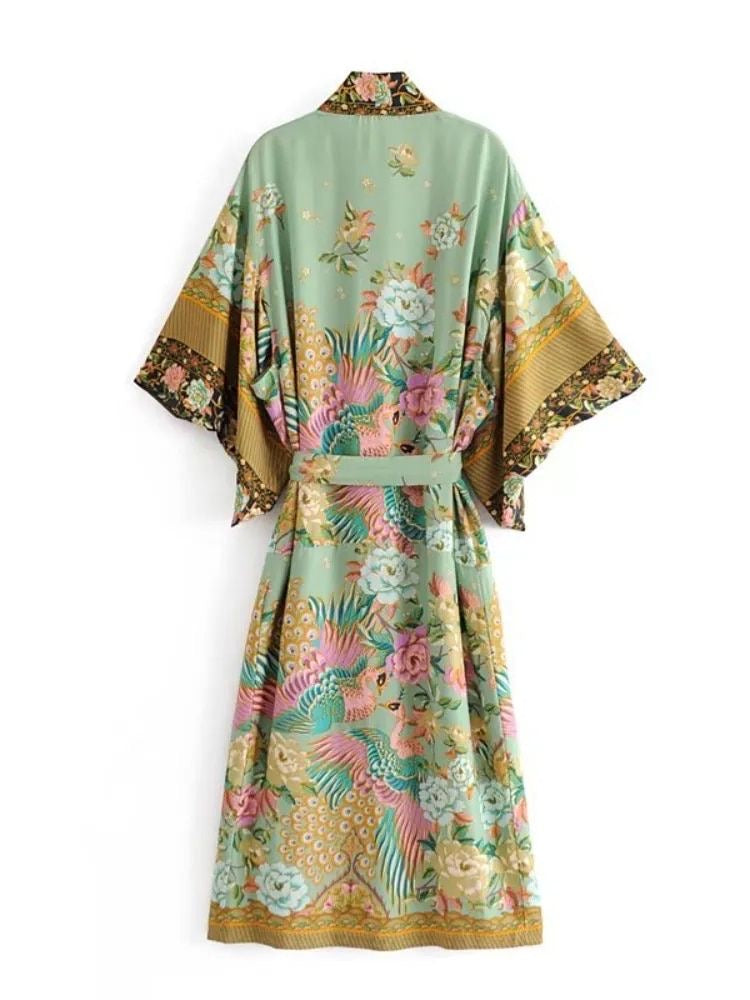 Long Kimono Mistic Peacock from 1love2hugs3kisses ibiza