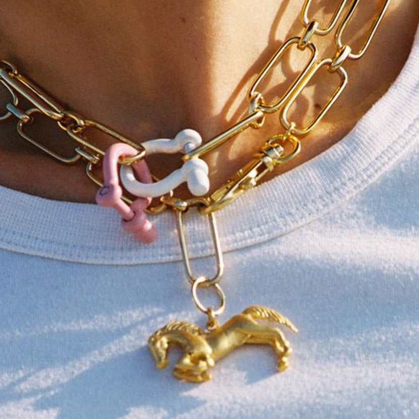 Mayol Jewelry Goodbye Horses Necklace - Gold available at 1love2hugs3kisses ibiza