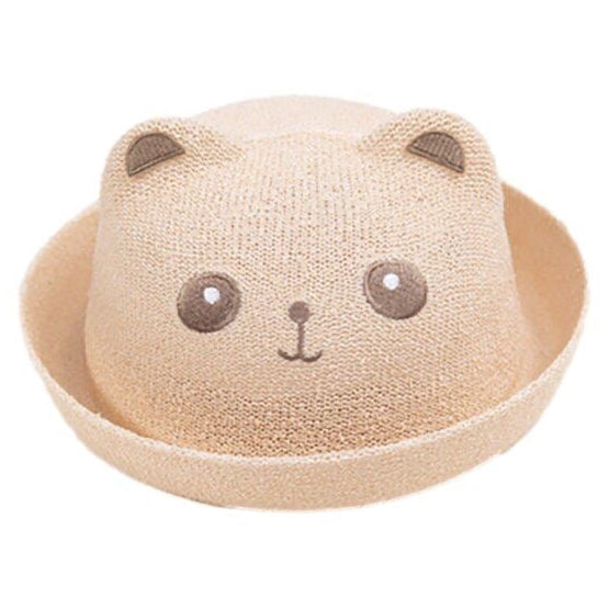 Panda Ears Straw Bucket Hat – Beige from 1love2hugs3kisses Ibiza