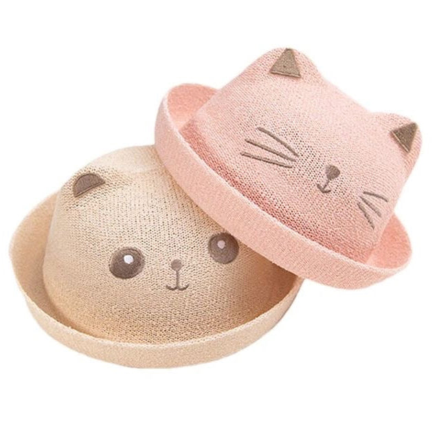 Panda Ears Straw Bucket Hat – Beige from 1love2hugs3kisses Ibiza