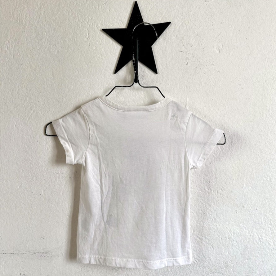 Pre Loved Mini Rodini Black Panther T-shirt white 6-9 Months available at 1love2hugs3kisses Ibiza