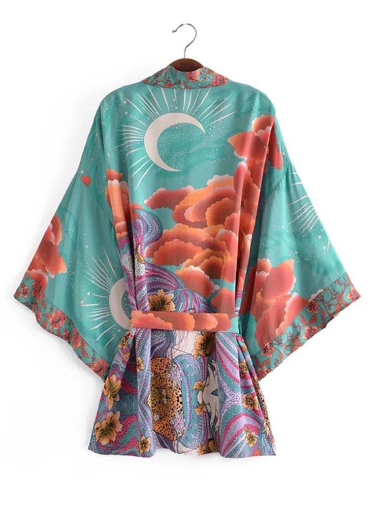 Short Kimono Green Moon from 1love2hugs3kisses ibiza