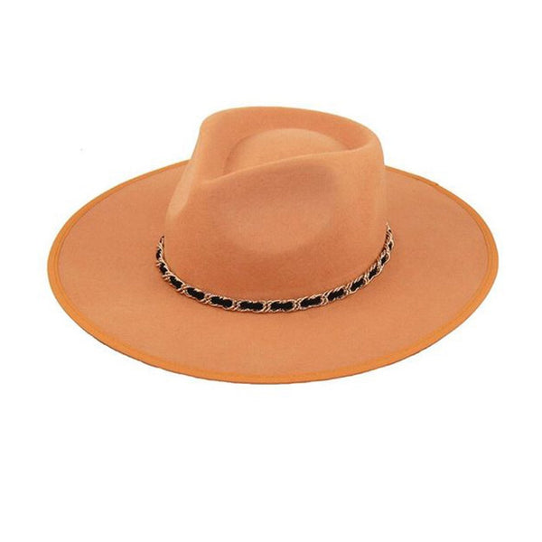 Wool Hat Frankie with Chain - Camel from 1love2hugs3kisses Ibiza